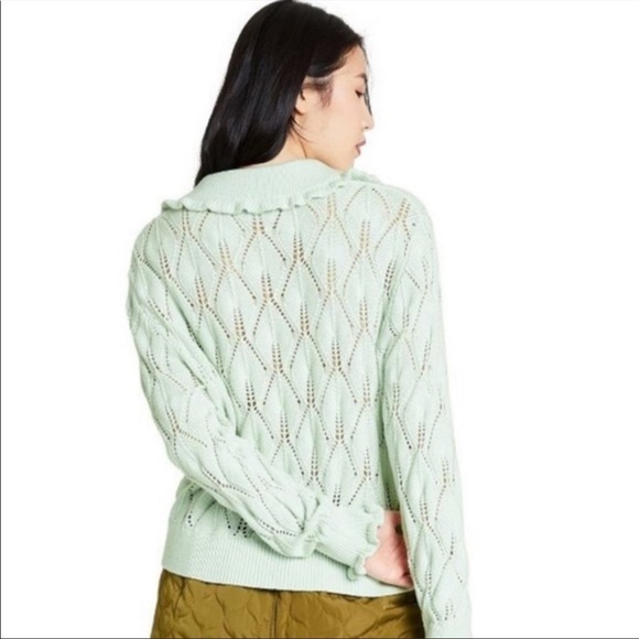 Sandy Liang x Target Floral Embroidered Collared Pullover Sweater - Picture 2 of 10